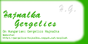 hajnalka gergelics business card